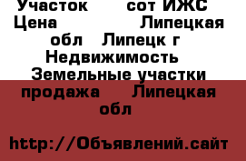 Участок 10,8 сот ИЖС › Цена ­ 150 000 - Липецкая обл., Липецк г. Недвижимость » Земельные участки продажа   . Липецкая обл.